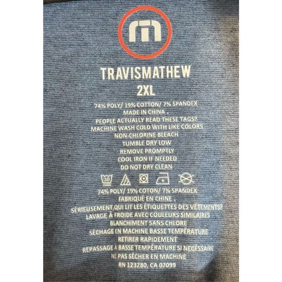 NWOT Travis Matthew The Heater Quarter Zip Men's Lightweight Long Sleeve XXL - Picture 6 of 10